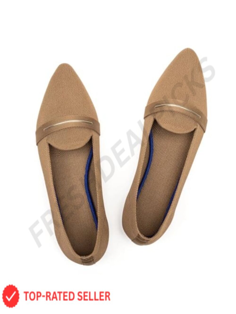 Women's Pointed Toe Knit Slip On Loafer Flats Comfortable Casual Ballet Shoes